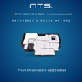 Eponge de réservoir d'encre usée pour CANON MC-G02 G2420, G2820,