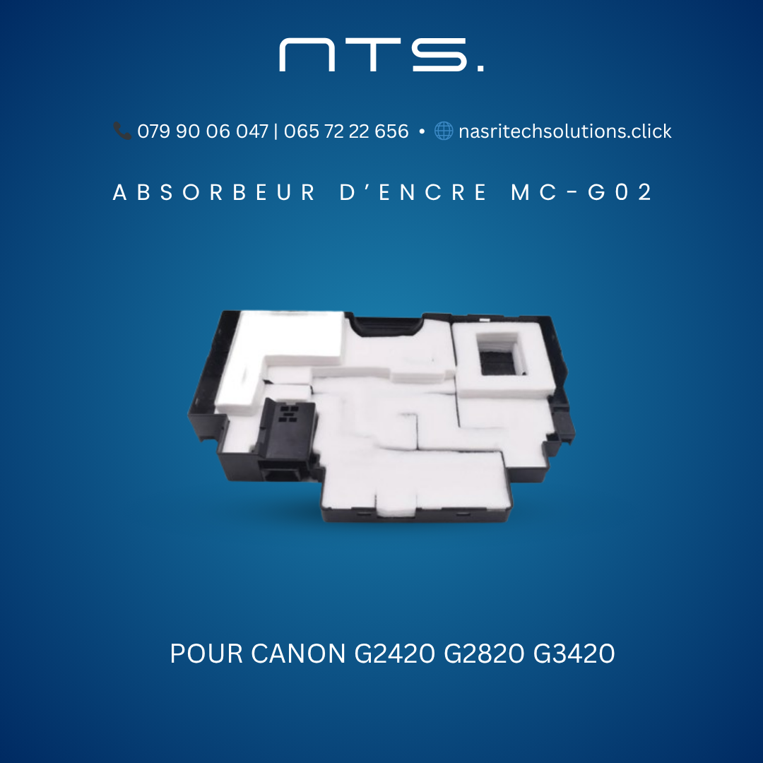 Eponge de réservoir d'encre usée pour CANON MC-G02 G2420, G2820,