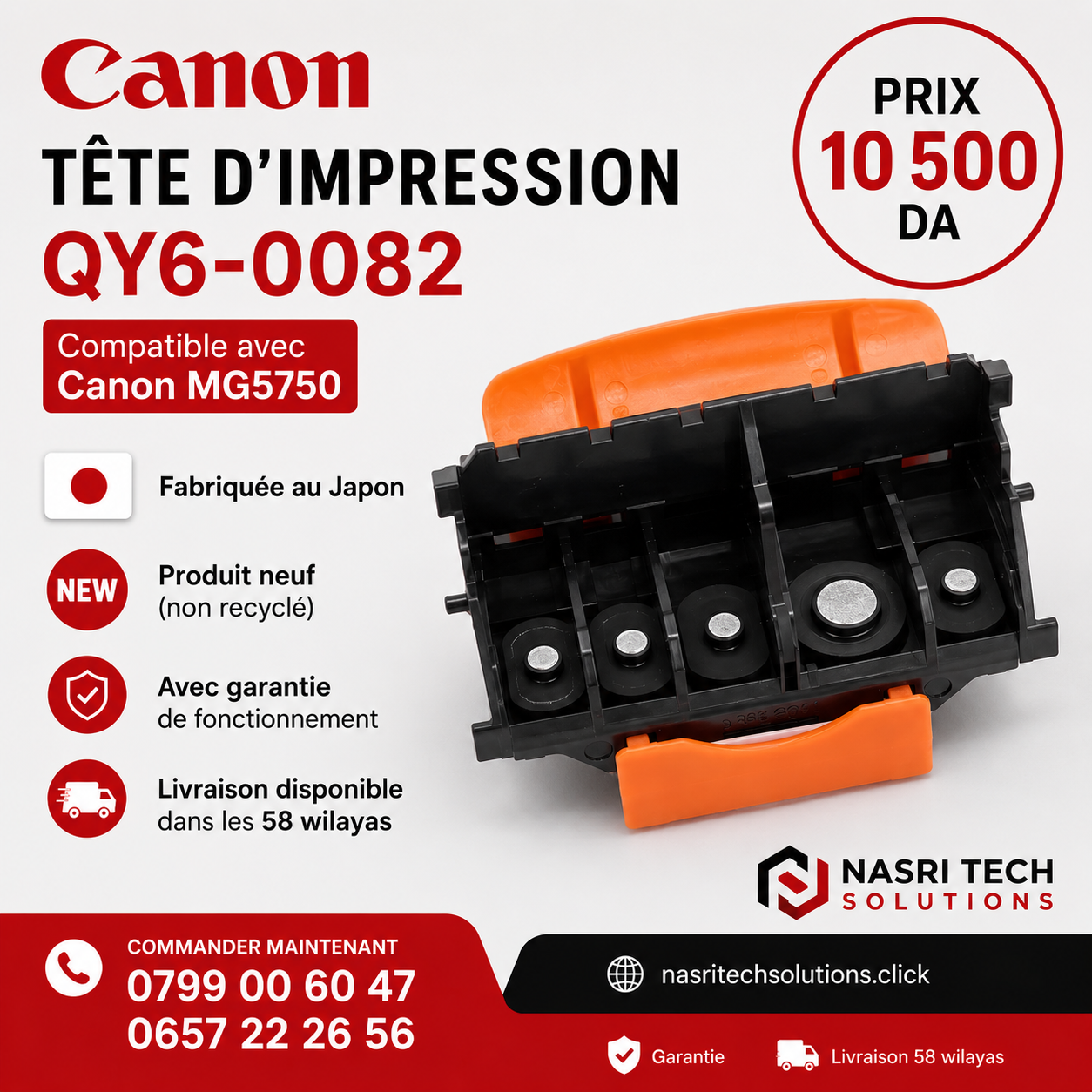 Tête d'impression QY6-0082 pour CANON MG5750