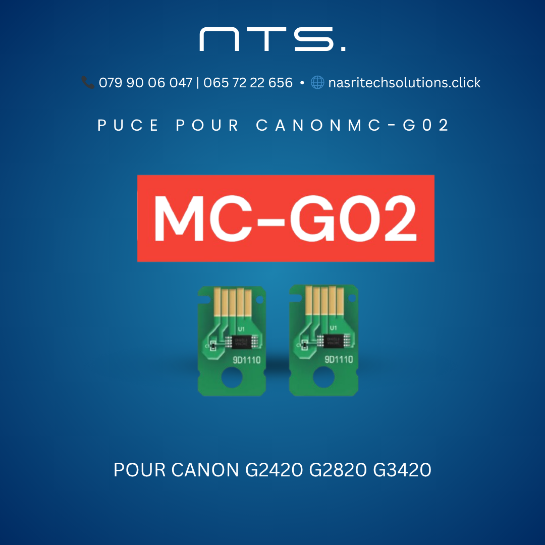 Puce pour CANON MC-G02 G2420, G2460, G3420, G3470